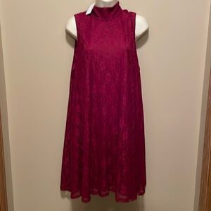 Burgundy lace dress
